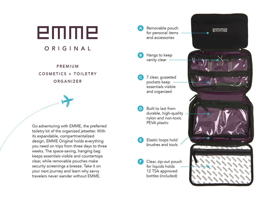 EMME Original - Cosmetic and Toiletry Bag